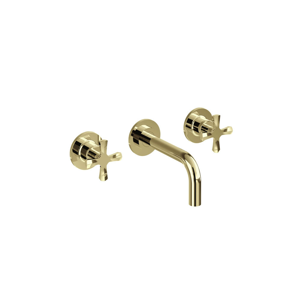 Riviera Wall-mounted Basin Mixer - Gold